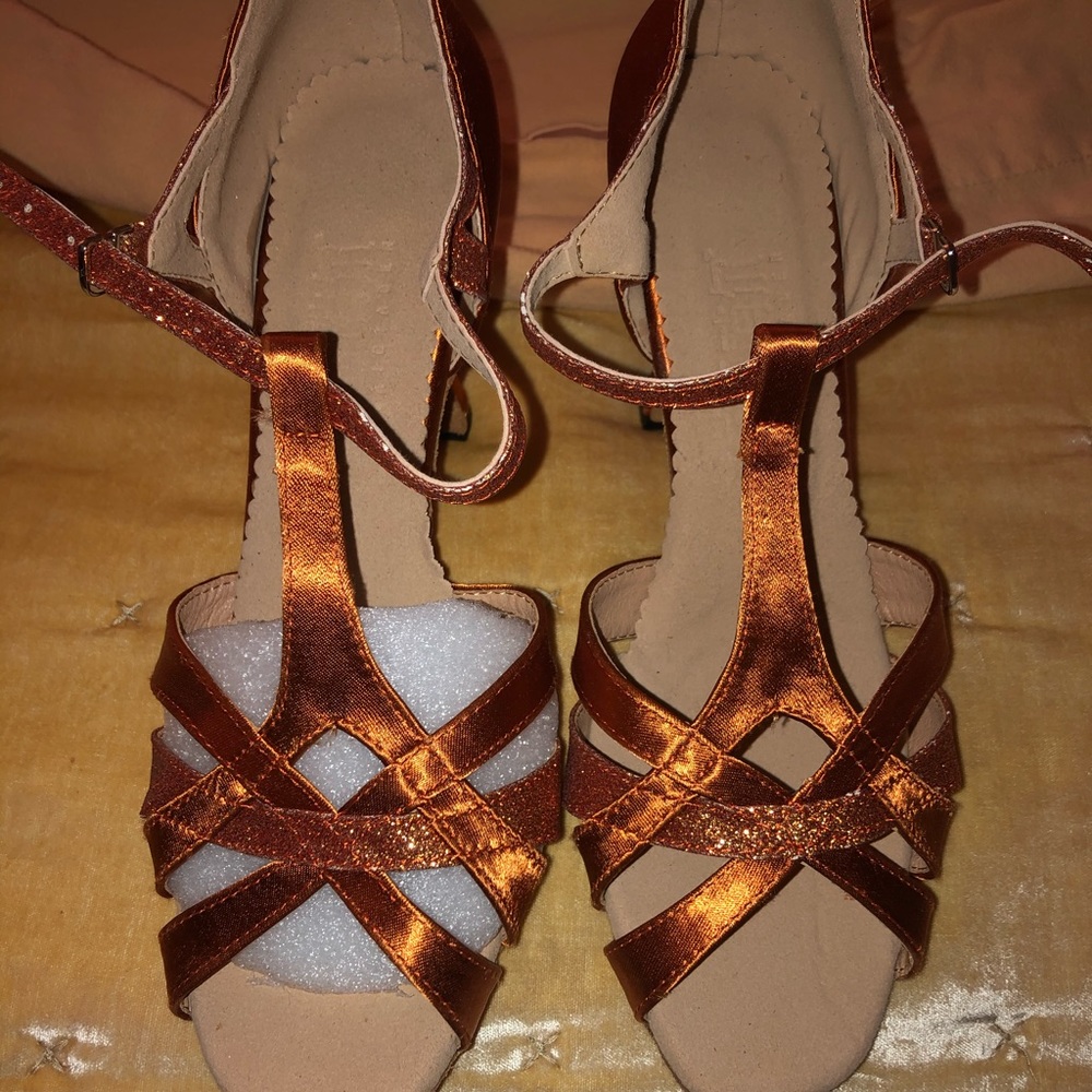 Latin Dancing Bronze Shoes